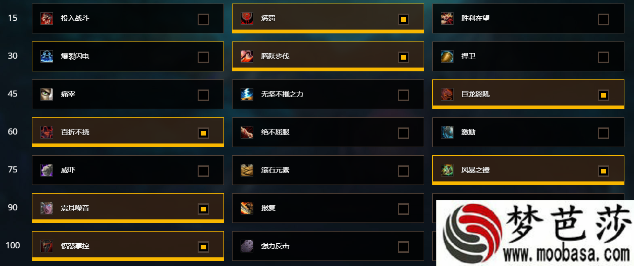 魔兽世界8.0防战PVP专精选择 防战PVP天赋选择