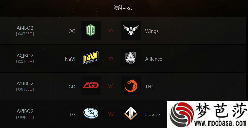 dota2,ti6,8月5日赛程